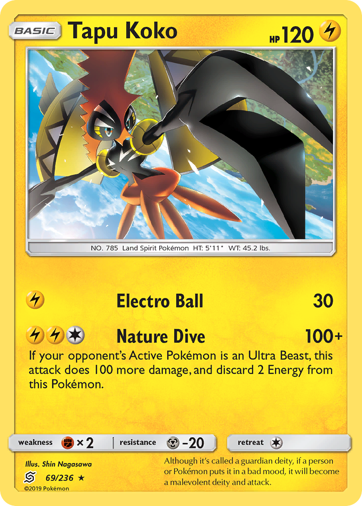 Tapu Koko — illustrated card
