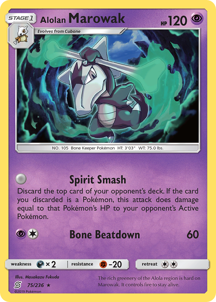 Alolan Marowak — illustrated card