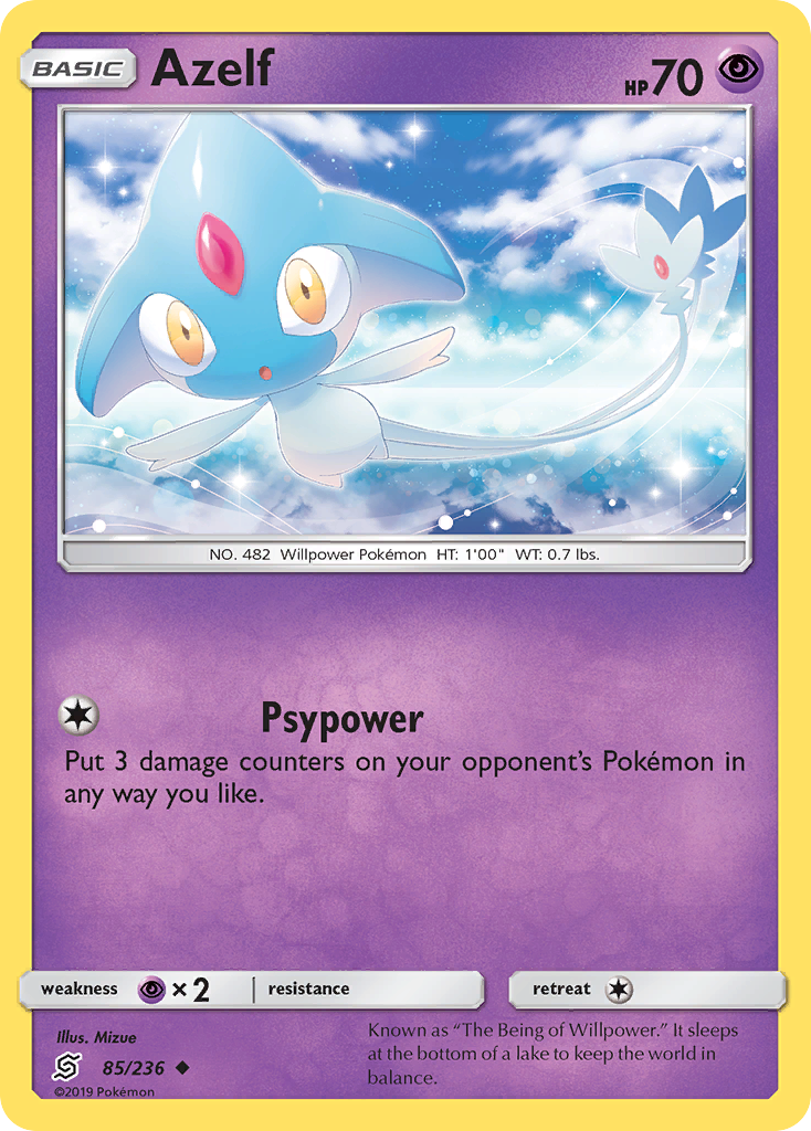 Azelf — illustrated card