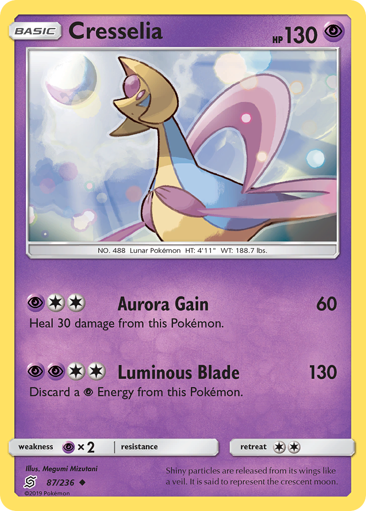 Cresselia — illustrated card