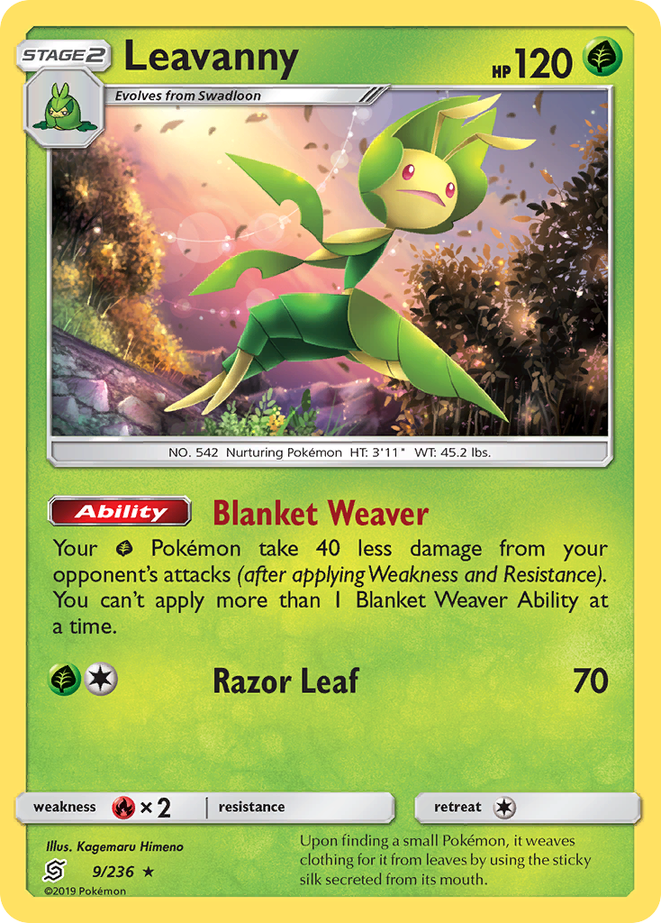 Leavanny — illustrated card
