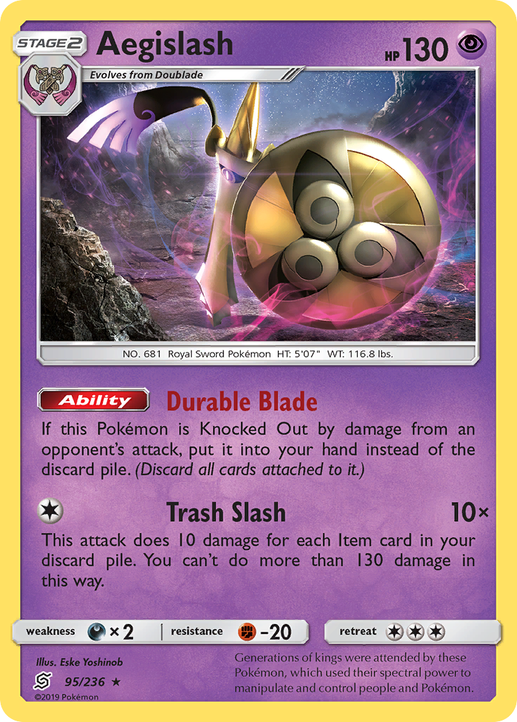 Aegislash — illustrated card