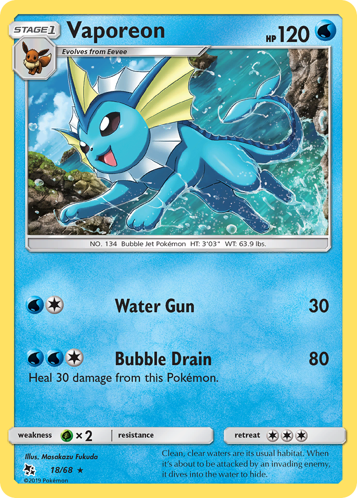 Vaporeon — illustrated card