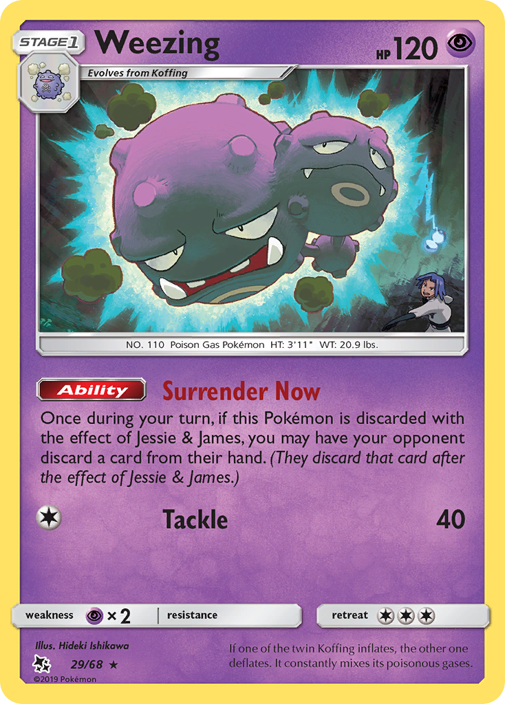 Weezing — illustrated card