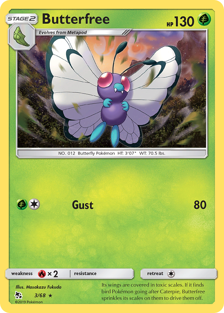 Butterfree — illustrated card