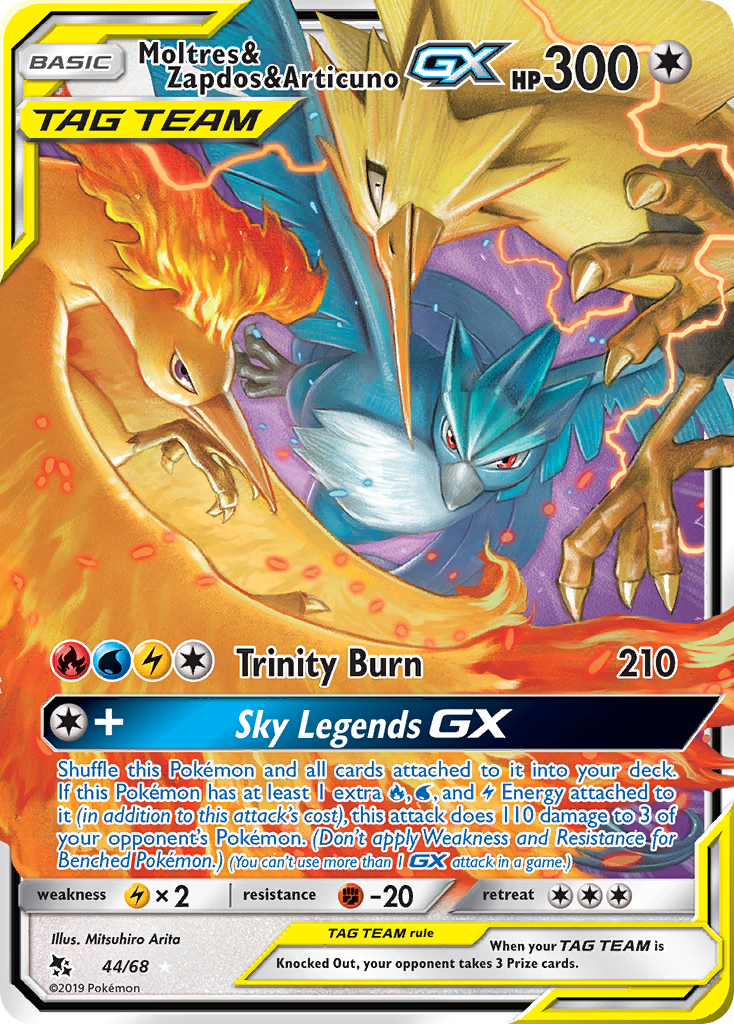 Moltres & Zapdos & Articuno-GX — illustrated card