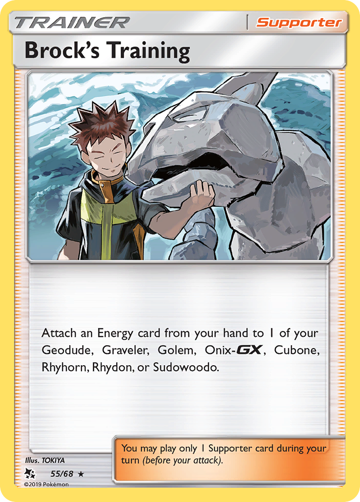 Brock's Training — illustrated card