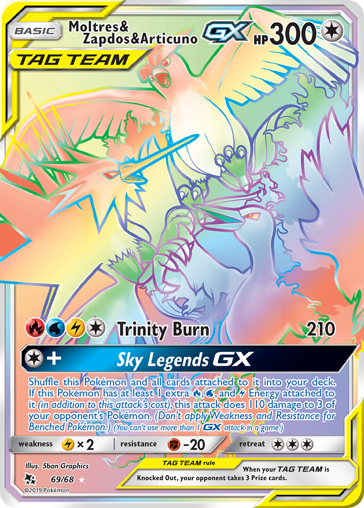 Moltres & Zapdos & Articuno-GX — illustrated card