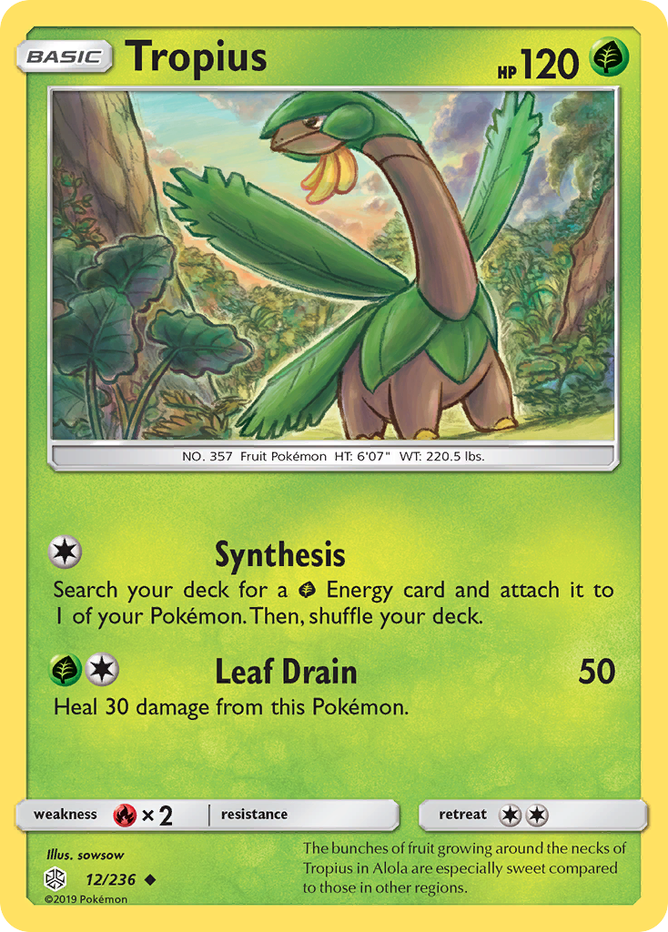 Tropius — illustrated card