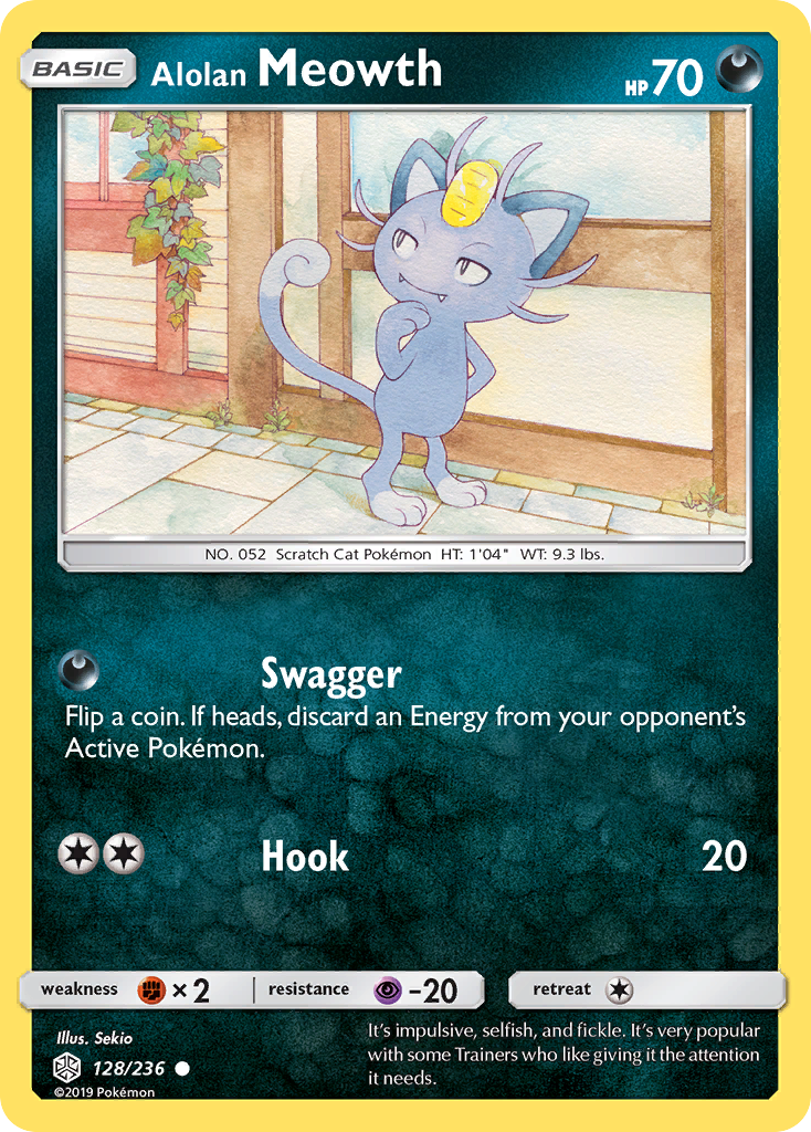 Alolan Meowth — illustrated card
