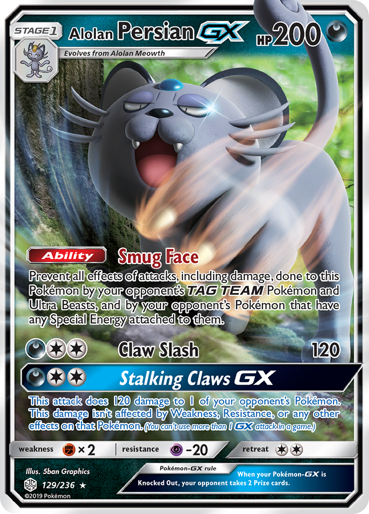 Alolan Persian-GX — illustrated card
