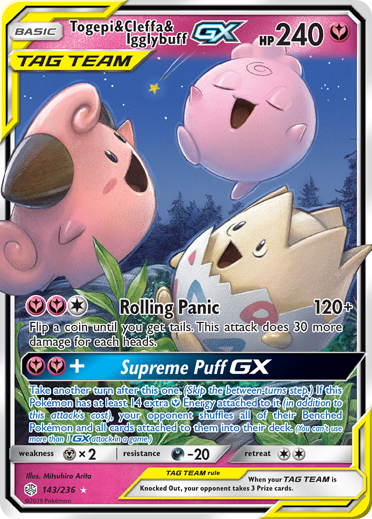 Togepi & Cleffa & Igglybuff-GX — illustrated card