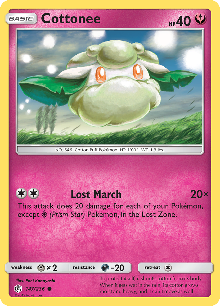 Cottonee — illustrated card