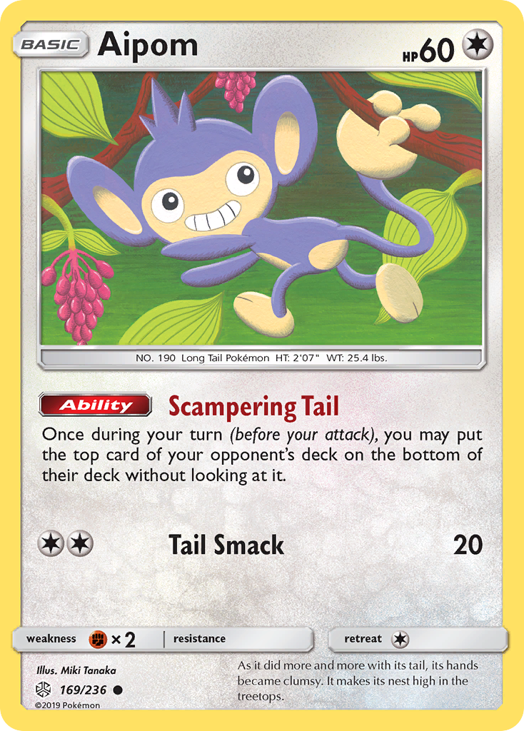 Aipom — illustrated card