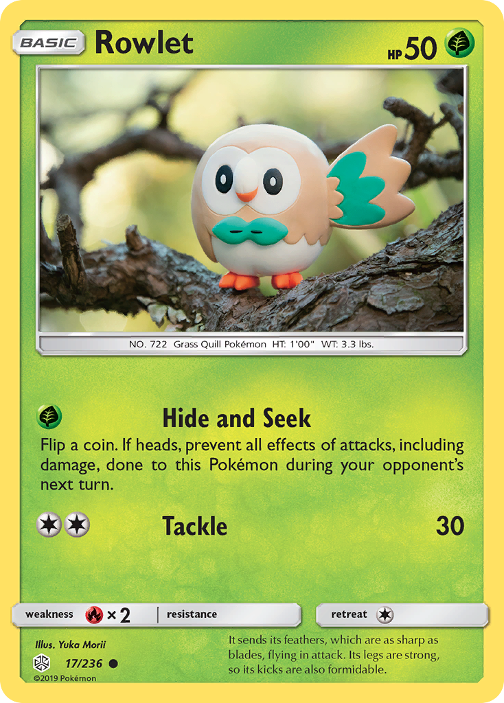 Rowlet — illustrated card
