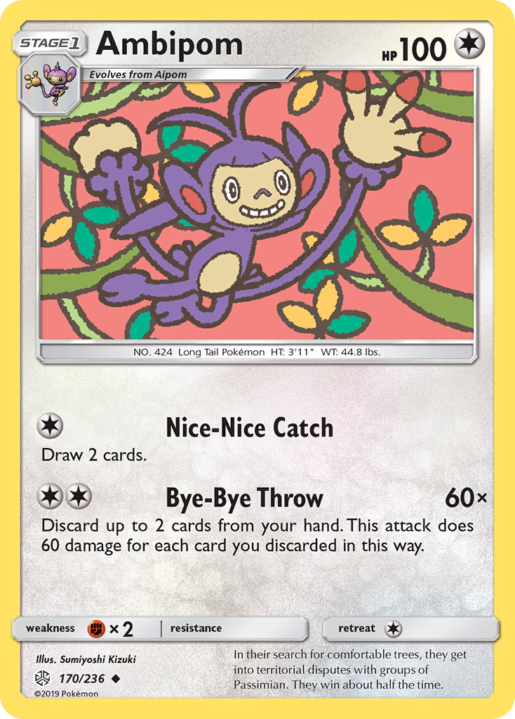 Ambipom — illustrated card