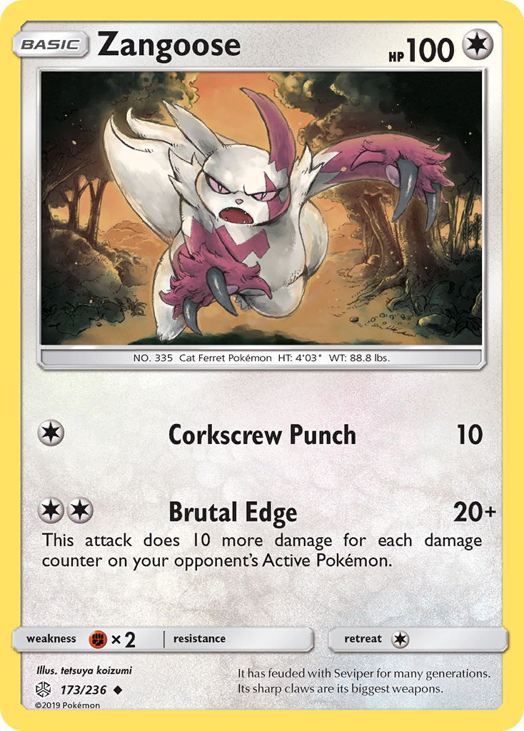Zangoose — illustrated card