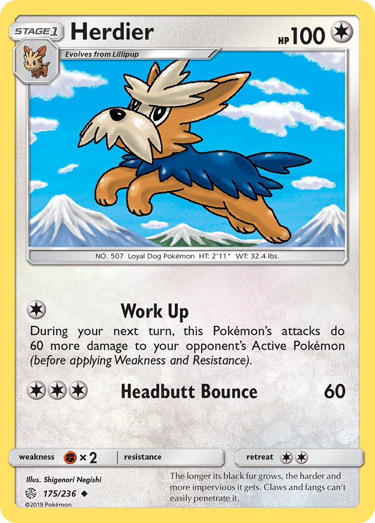 Herdier — illustrated card