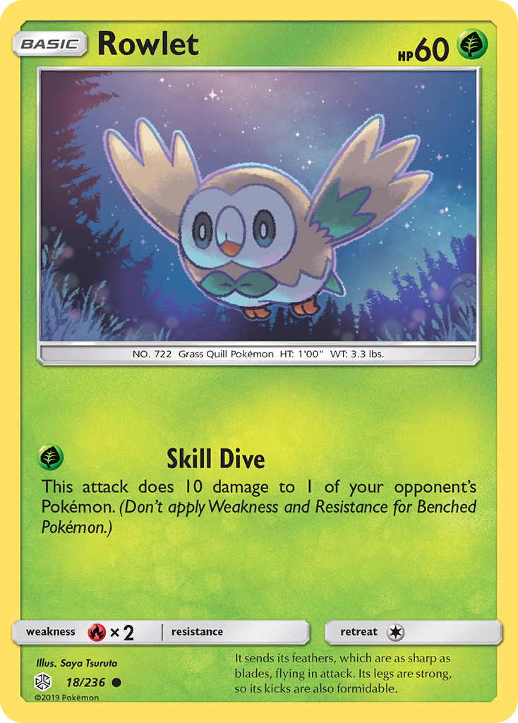 Rowlet — illustrated card