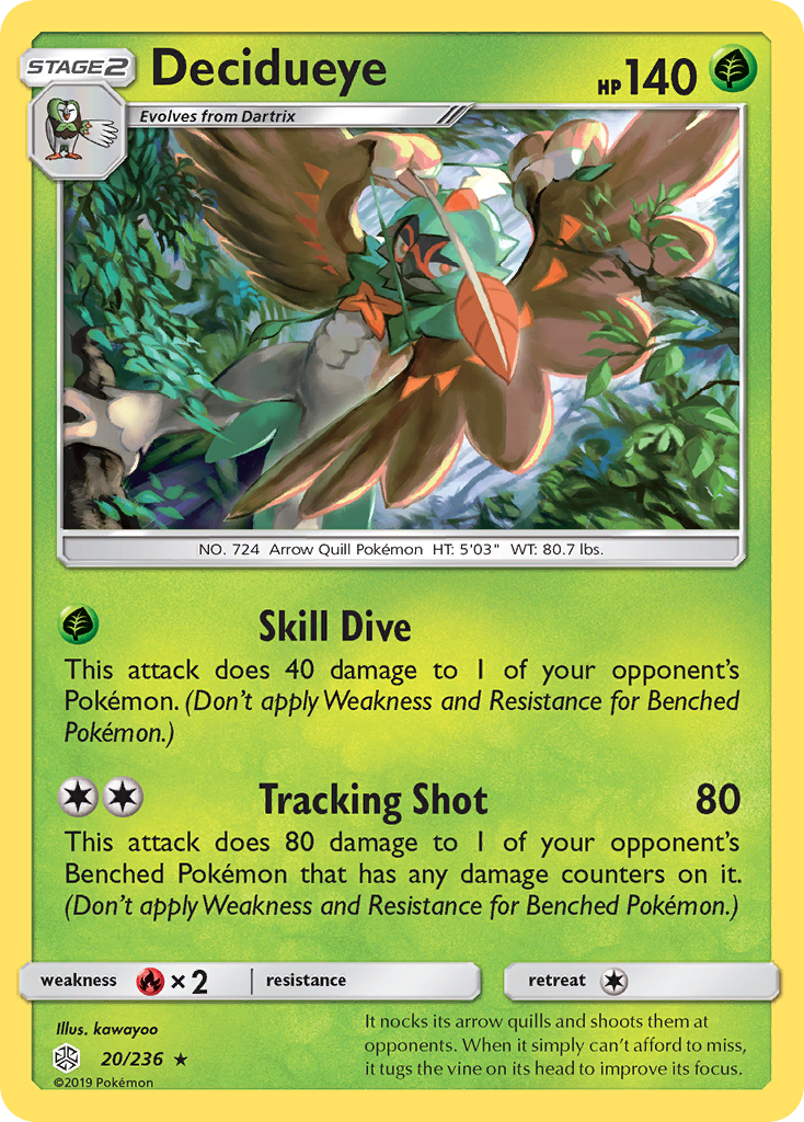 Decidueye — illustrated card