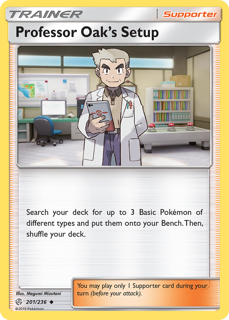 Professor Oak's Setup — illustrated card
