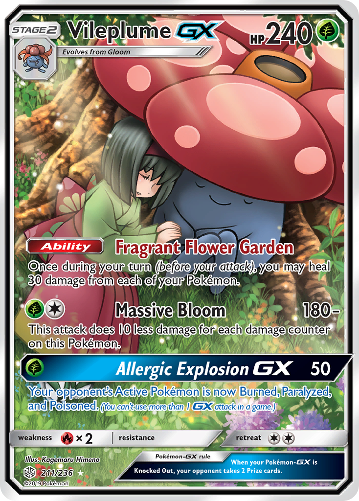 Vileplume-GX — illustrated card