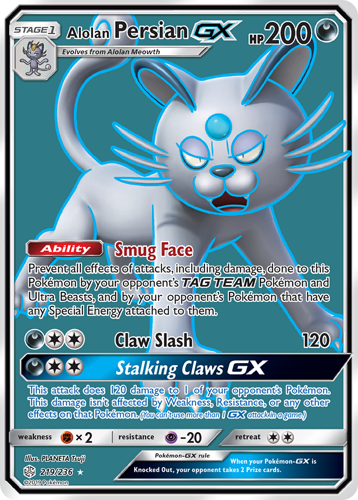 Alolan Persian-GX — illustrated card