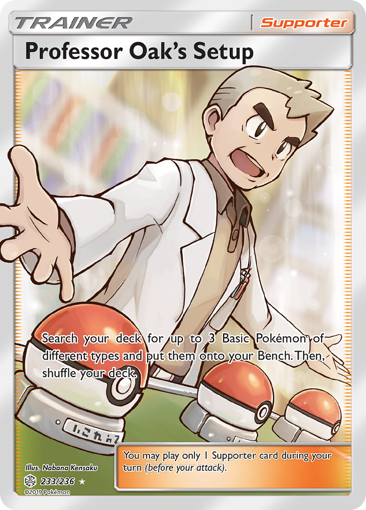 Professor Oak's Setup — illustrated card