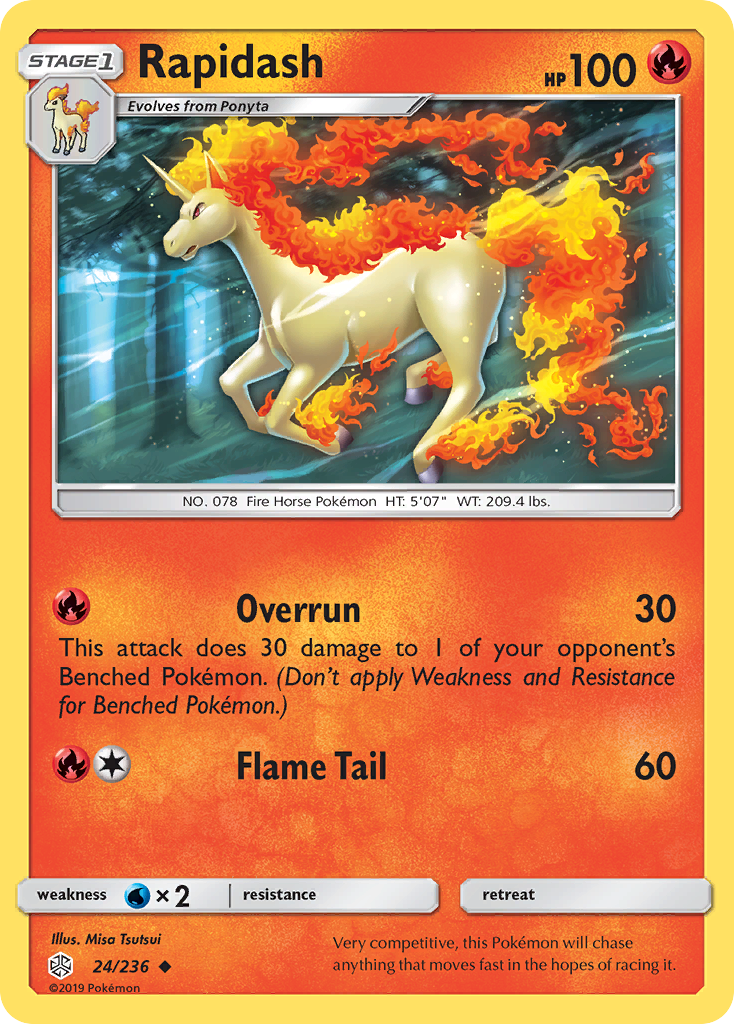 Rapidash — illustrated card