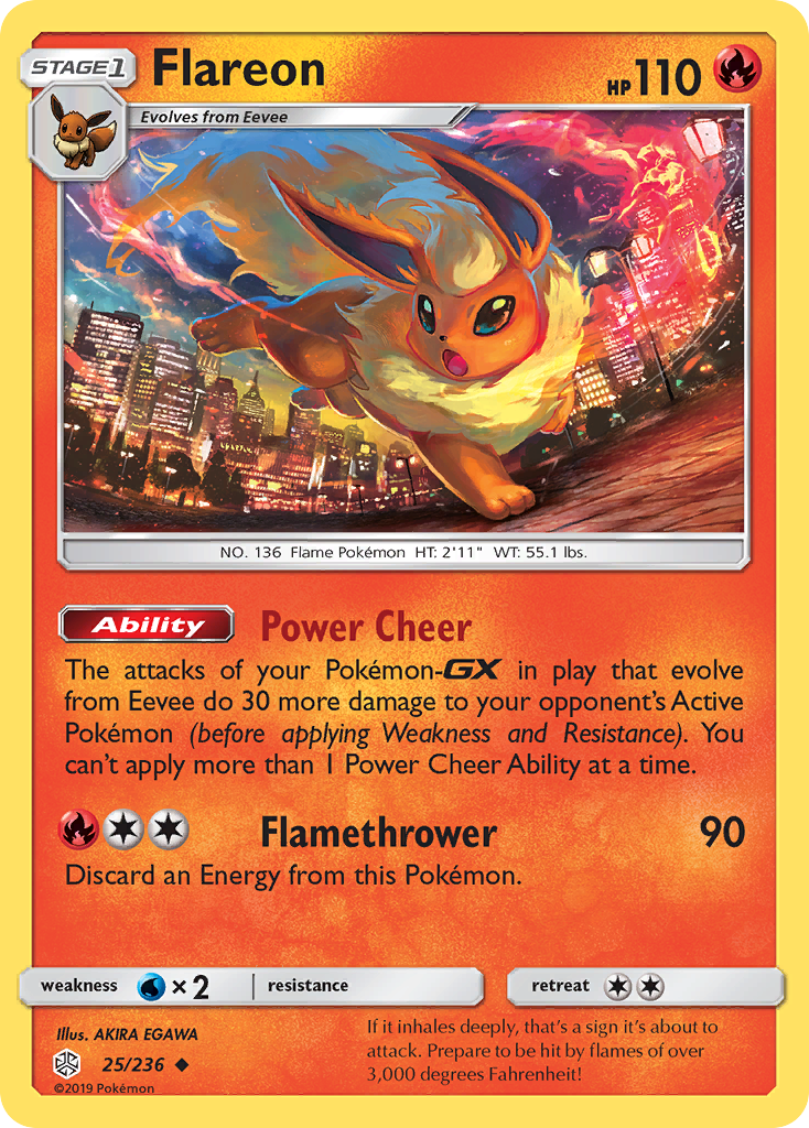 Flareon — illustrated card