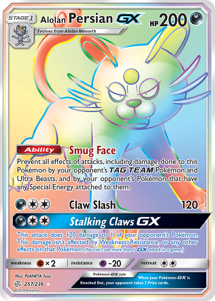 Alolan Persian-GX — illustrated card