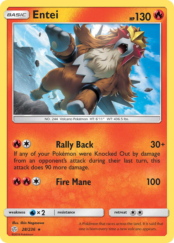 Entei — illustrated card