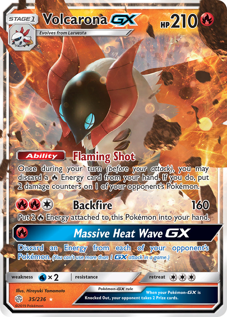 Volcarona-GX — illustrated card