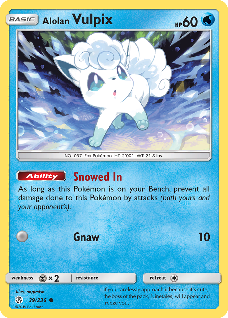 Alolan Vulpix — illustrated card