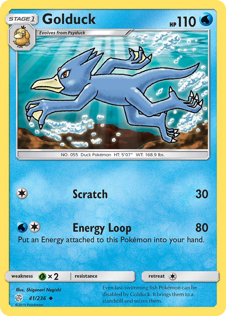 Golduck — illustrated card