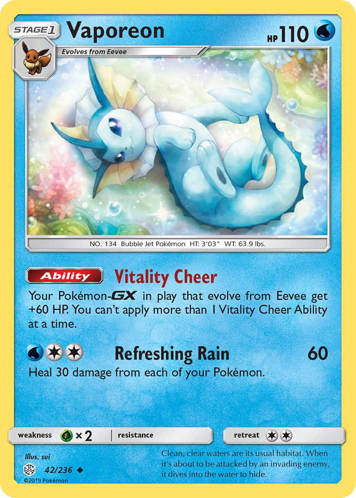 Vaporeon — illustrated card