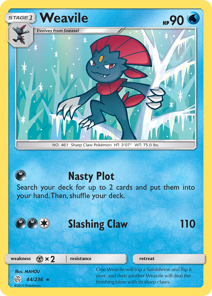 Weavile — illustrated card