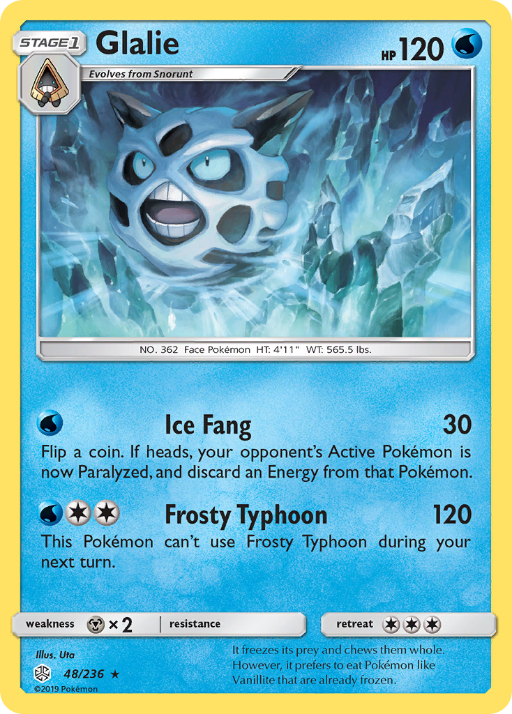 Glalie — illustrated card