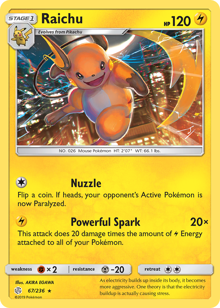 Raichu — illustrated card