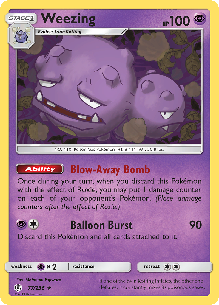 Weezing — illustrated card