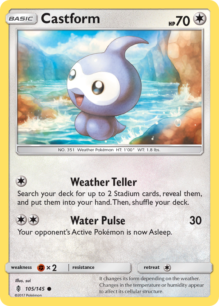 Castform — illustrated card