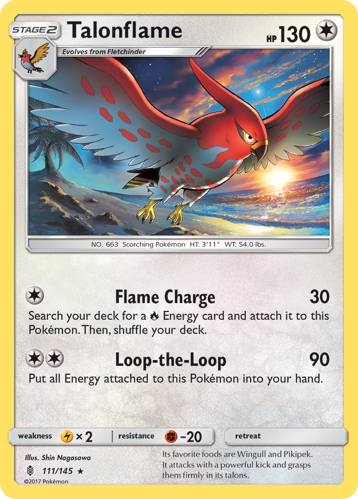 Talonflame — illustrated card
