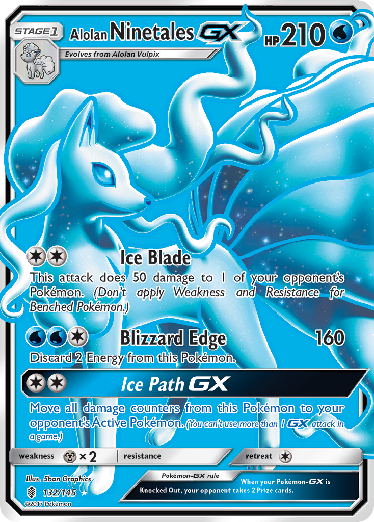 Alolan Ninetales-GX — illustrated card