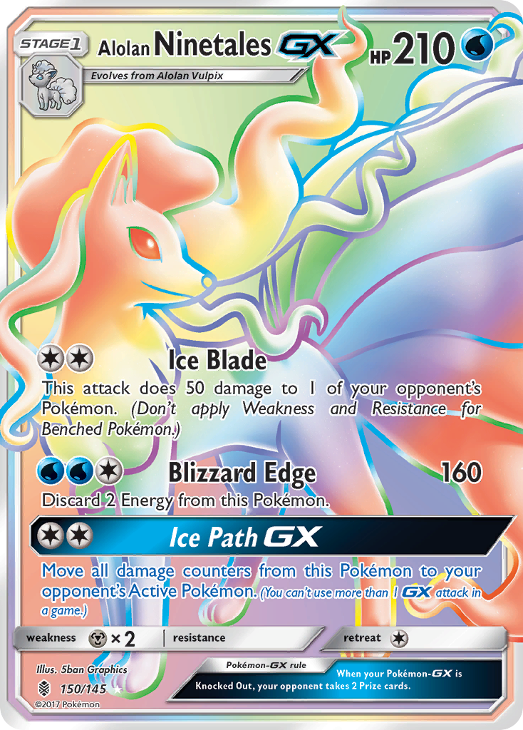 Alolan Ninetales-GX — illustrated card