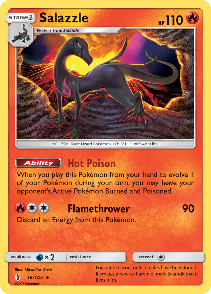 Salazzle — illustrated card