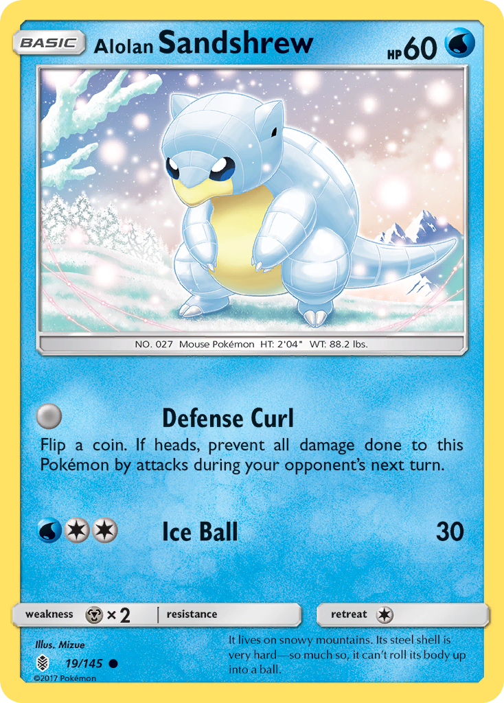 Alolan Sandshrew — illustrated card