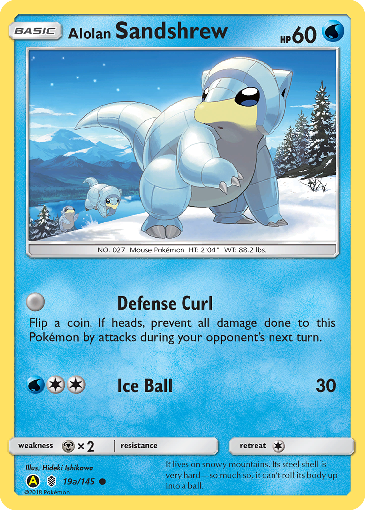 Alolan Sandshrew — illustrated card