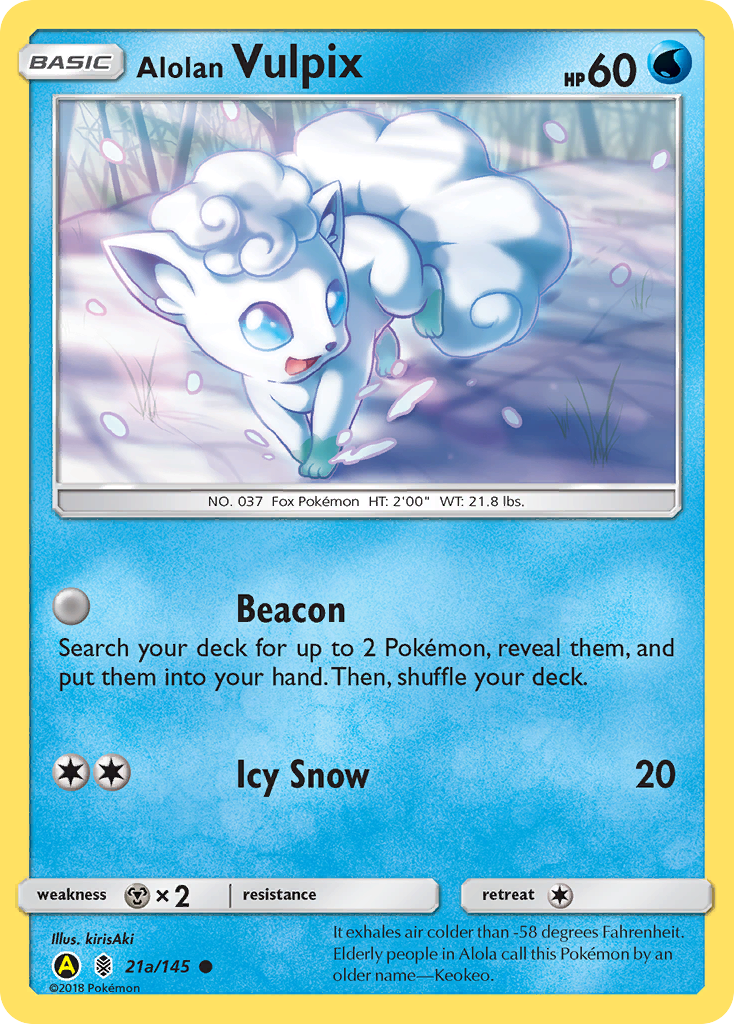 Alolan Vulpix — illustrated card