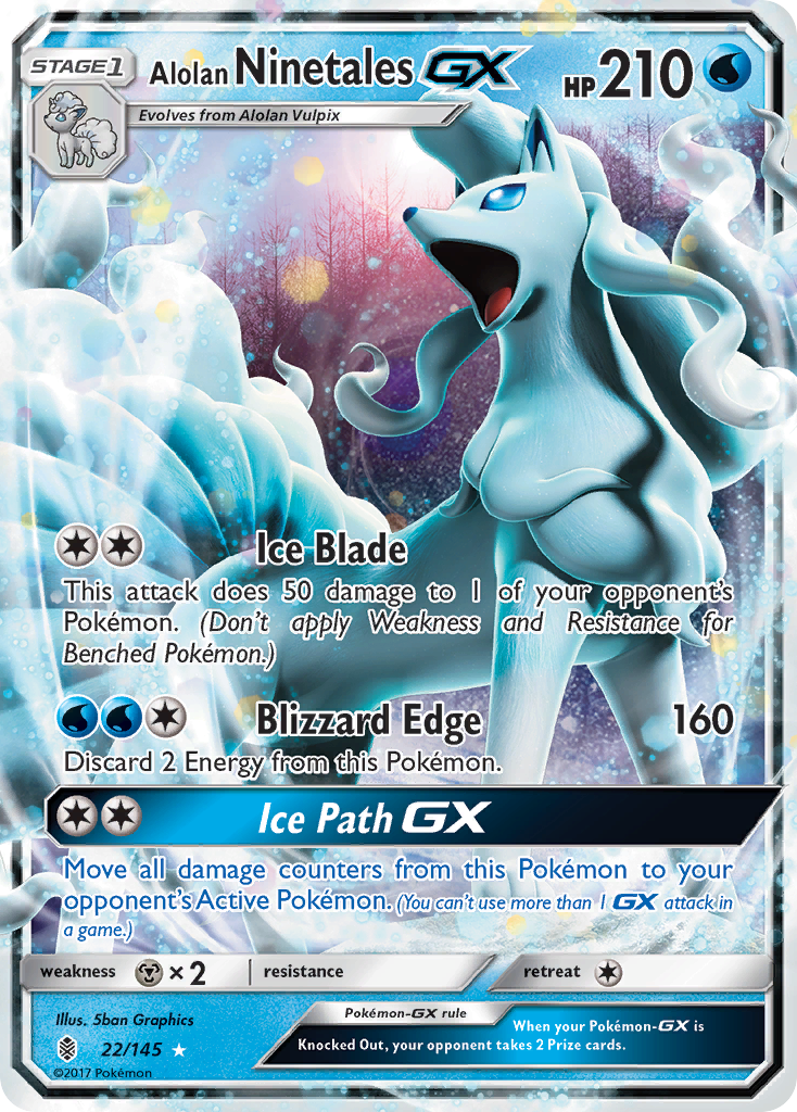 Alolan Ninetales-GX — illustrated card