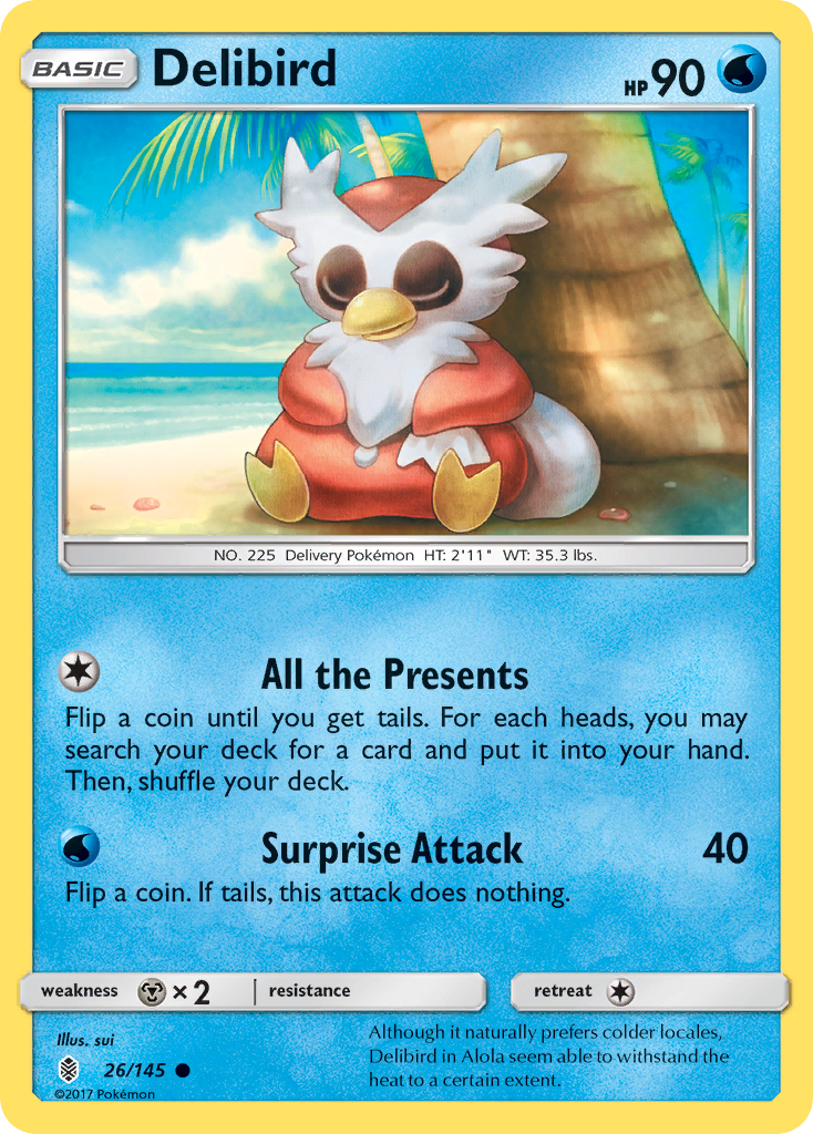 Delibird — illustrated card